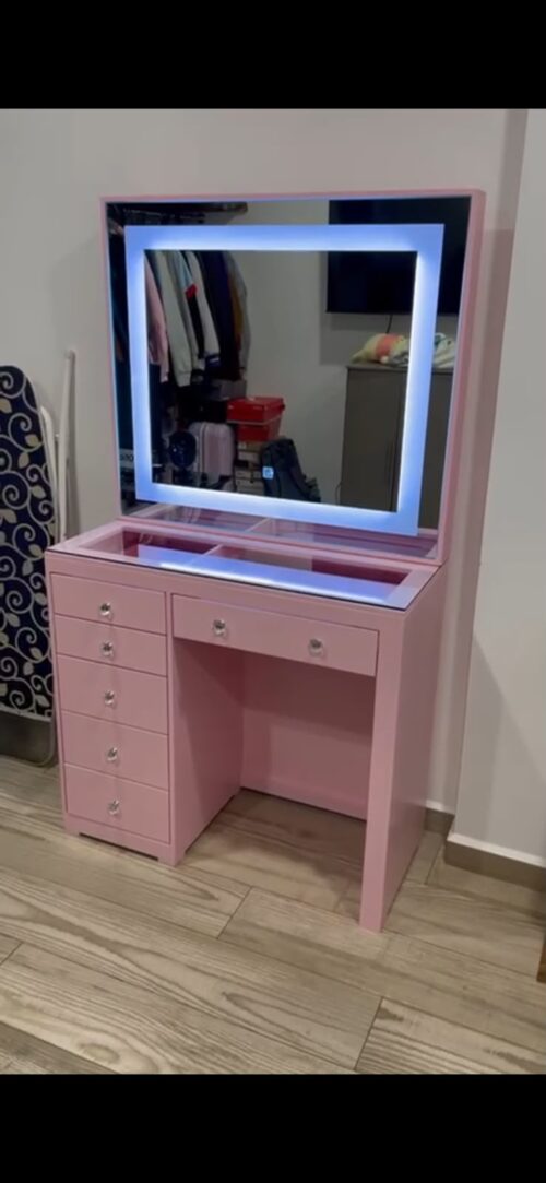 WhatsApp Image 2026-07-24 at 8.00.33 PM Tocador Vanity MINI Rouse lujo Touch/LED | Tocador con luz | 7 Perez by SS