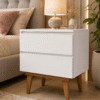 buro Buró Retro Doble Cajón | Buró Moderno para Recámara | 7 Pérez by SS