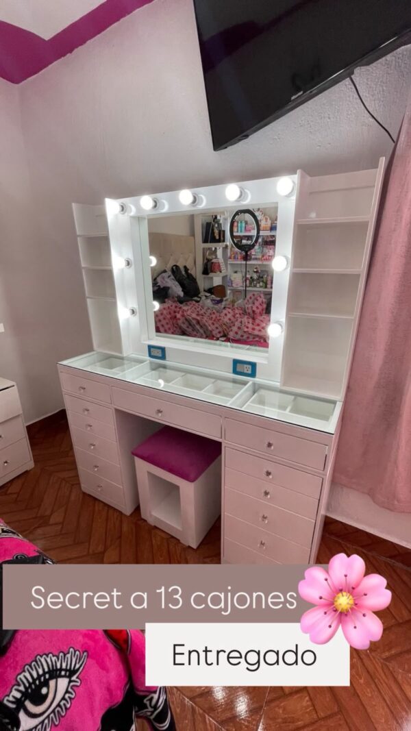 Tocador Vanity Secret | Vanity Moderno para Recámara | 7 Pérez by SS