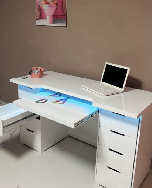 Escritorio Gamer Moderno con Cajones y Cubierta Deslizable | 7 Pérez by SS